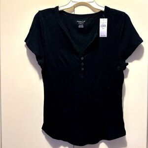 Black American eagle ribbed tshirt